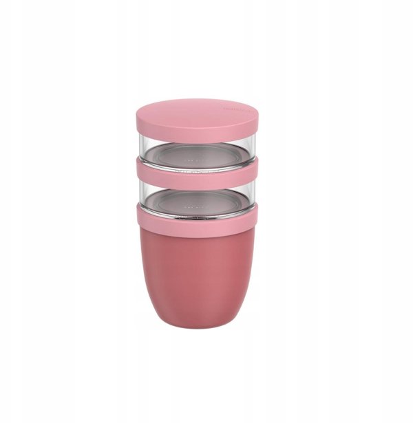 Mepal Lunch Pot Ellipse, Δοχείο Φαγητού με 2 Διαμερίσματα, 500+200+200ml, Vivid Mauve (Ροζ)