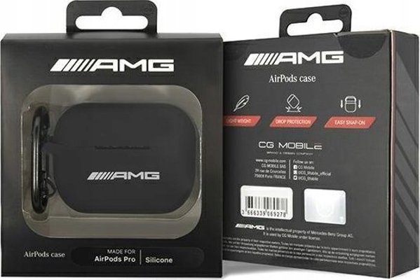 Mercedes Etui Mercedes AMG AMAPRBK Apple AirPods Pro czarny/black Silicone Big Logo