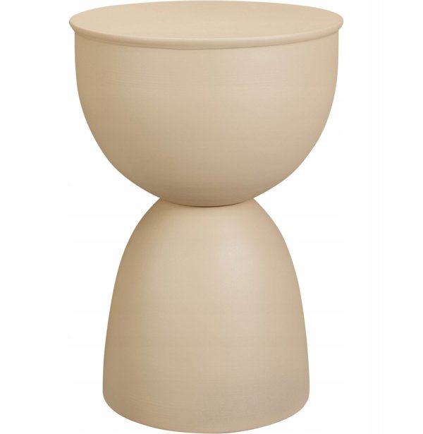Metalowy stolik pomocniczy DUNE w kolorze piaskowym, 45,5 cm