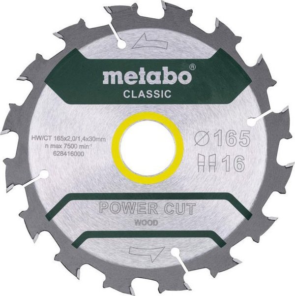 Metabo Pila Tarczowa HW/CT 165x30x16z Power Cut Wood Classic