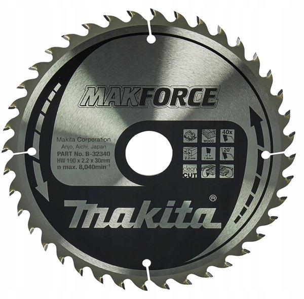 Metabo MAKITA CIRCULAR SAW 190x30x40z MAKFORCE WOOD