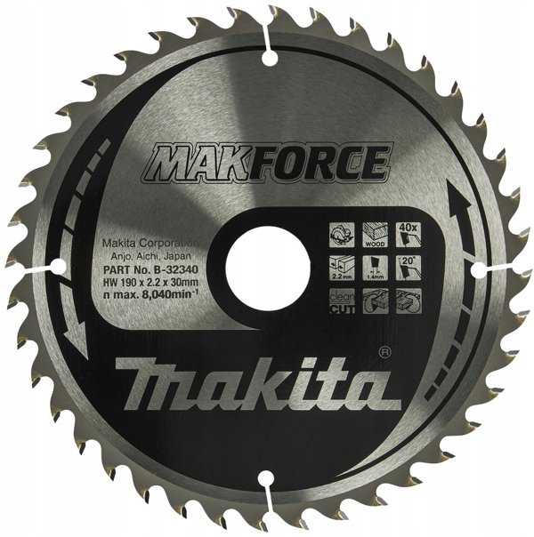 Metabo MAKITA CIRCULAR SAW 190x30x40z MAKFORCE WOOD