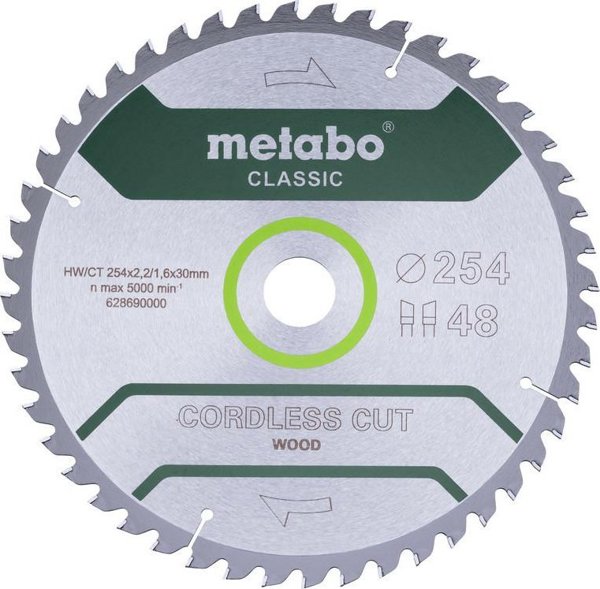 Μεταβο METABO Πριόνι δίσκου HW/CT 254x30x48δ    CORDLESS CUT WOOD CLASSIC