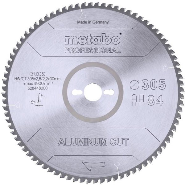 Μεταλλικός δίσκος πριονοκοπής METABO FZ/TZ 305x30x84z ALUMINIUM CUT PROFESSIONAL
