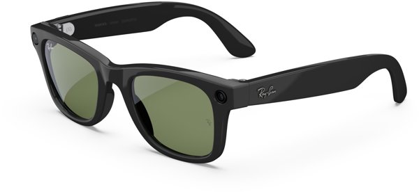 META Ray-Ban Wayfarer G2 Schwarz glänzend, Grün AI Glasses