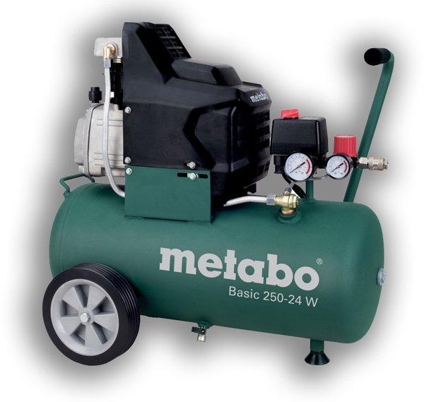 METABO KOMPRESOR BASIC 250-50 W OF + LPZ 4  230V 50L 8BAR 120L/MIN BEZOLEJOWY