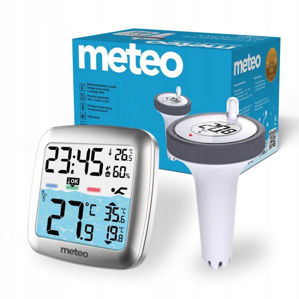 Meteo TB2S Ασύρματο Θερμόμετρο Πισίνας με Ψηφιακή Οθόνη LCD και Ένδειξη Καιρού