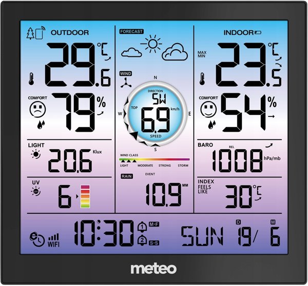 Ασύρματος Μετεωρολογικός Σταθμός Meteo SP602 με Wi-Fi, Υγρόμετρο και Βαρόμετρο