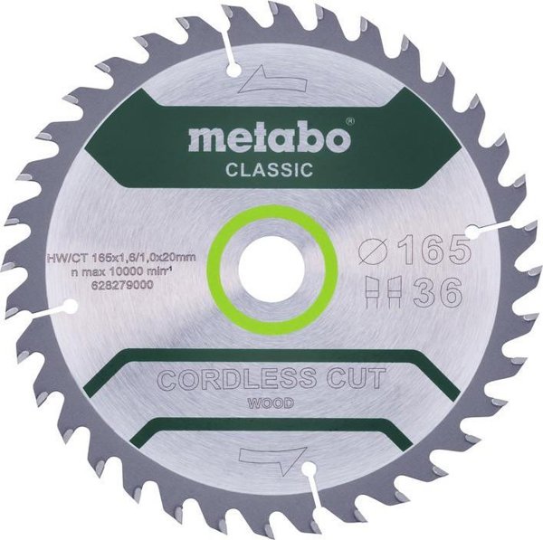 Metabo Πριονοδίσκος HW/CT 165x20x36z Cordless Cut Wood Classic