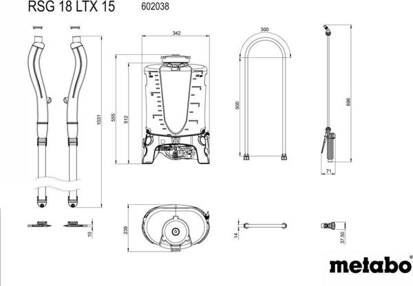 Metabo Ψεκαστήρας Χωρίς Μπαταρία RSG 18 LTX 602038850 METABO