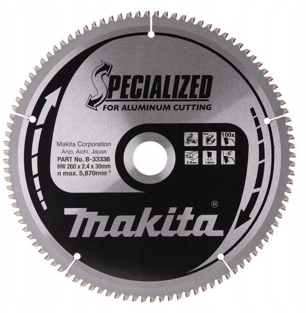Metabo MAKITA CIRCULAR SAW 260x30x100z SPECIALIZED ALUMINUM