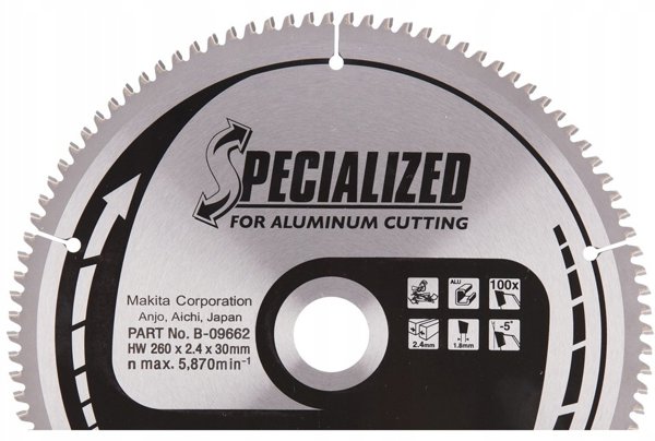 Metabo MAKITA CIRCULAR SAW 260x30x100z SPECIALIZED ALUMINUM