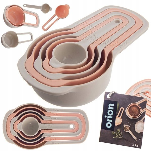 Excellent Houseware Μεζούρες Κουζίνας 5 Τεμαχίων Σετ Δοσομετρητές