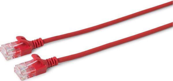 Καλώδιο Δικτύου MicroConnect V-UTP610R-SLIM UTP Cat6, 10m, Slim, Κόκκινο