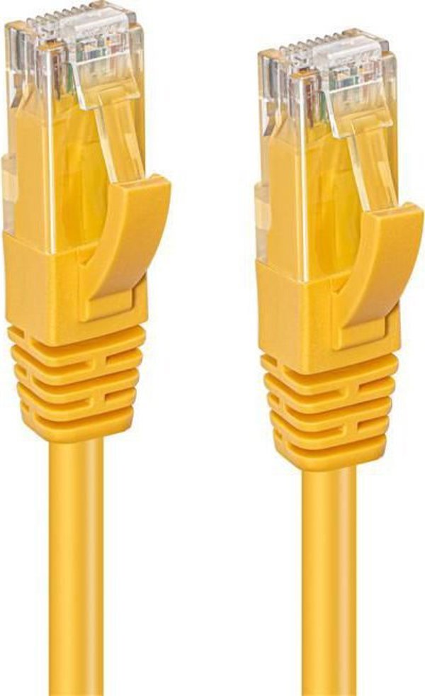Καλώδιο Δικτύου MicroConnect Cat6a U/UTP, 0.3m, Κίτρινο