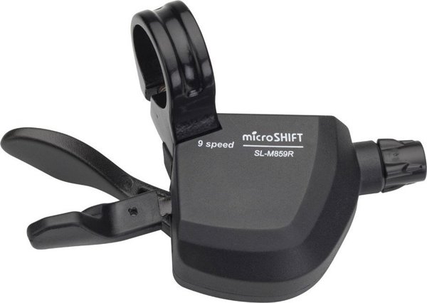 Microshift Marvo Μανέτα Ταχυτήτων Δεξιά 9 Ταχυτήτων, Συμβατή με Shimano, Xpress Trigger, Μαύρο