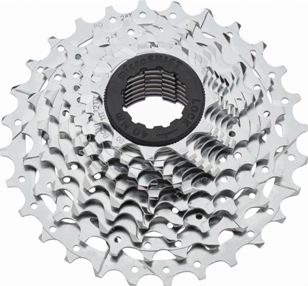 Microshift Κασέτα R10 10 Ταχυτήτων, Ατσάλινη, Συμβατή με Shimano, 11-25T, Χρώμιο