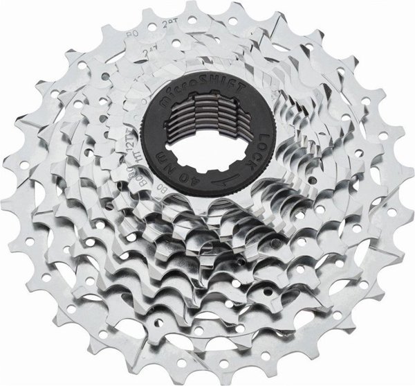 Microshift Κασέτα R10 10 Ταχυτήτων, Ατσάλινη, Συμβατή με Shimano, 11-25T, Χρώμιο
