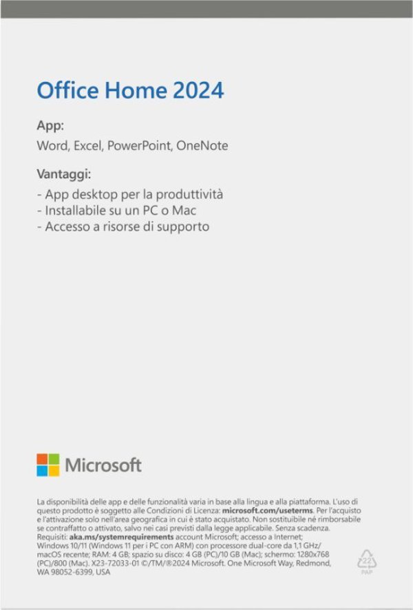 Microsoft Office Home 2024 IT (EP2-06856)