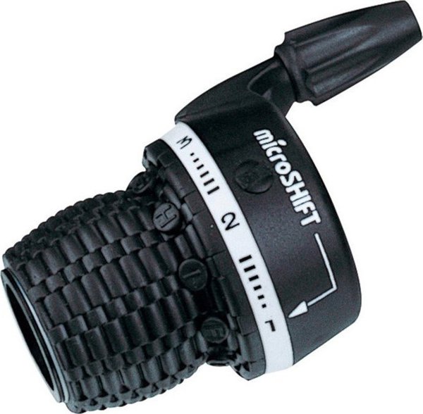 Microshift Μανέτα Ταχυτήτων MTB, Αριστερή, 3-θέσεων, Twist Shifter με Δείκτη, Συμβατή με Shimano