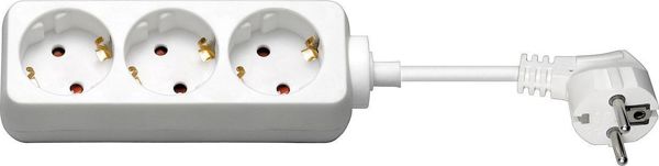 MicroConnect 3 πρίζες, 3μ, λευκή