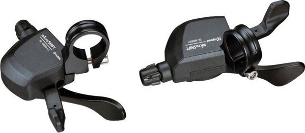 Microshift XLE Μανέτες Ταχυτήτων MTB 2x10 Ταχυτήτων, Συμβατές με Shimano, Xpress Trigger, Ζεύγος