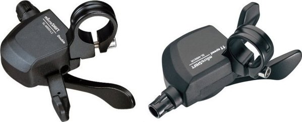 Microshift Μανέτες Ταχυτήτων XLE 2x11 Ταχυτήτων, Xpress Trigger, Συμβατές με Shimano, Μαύρο