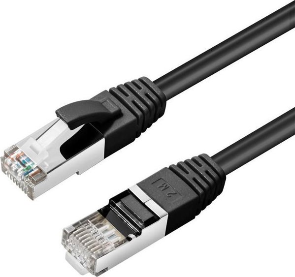 Καλώδιο Δικτύου MicroConnect Cat6a S/FTP Patchcord, RJ-45, 2m, Μαύρο, LSZH