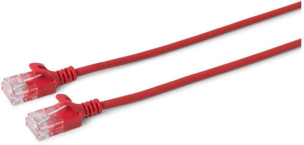 Καλώδιο Δικτύου MicroConnect U/UTP CAT6 0.5m Slim, Κόκκινο