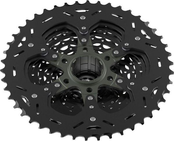 Microshift XCD Κασέτα Ποδηλάτου 11 Ταχυτήτων 11-42T, Ατσάλινη με Αλουμινένια Αράχνη, Συμβατή με Shimano, Μαύρη