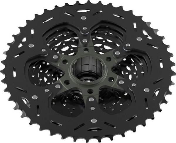 Microshift XCD Κασέτα Ποδηλάτου 11 Ταχυτήτων 11-42T, Ατσάλινη με Αλουμινένια Αράχνη, Συμβατή με Shimano, Μαύρη