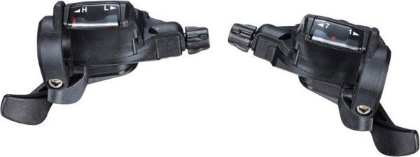 Microshift Μανέτες Ταχυτήτων Ποδηλάτου MTB 3x7, Thumb Tap, Συμβατές με Shimano, με Οπτικό Δείκτη