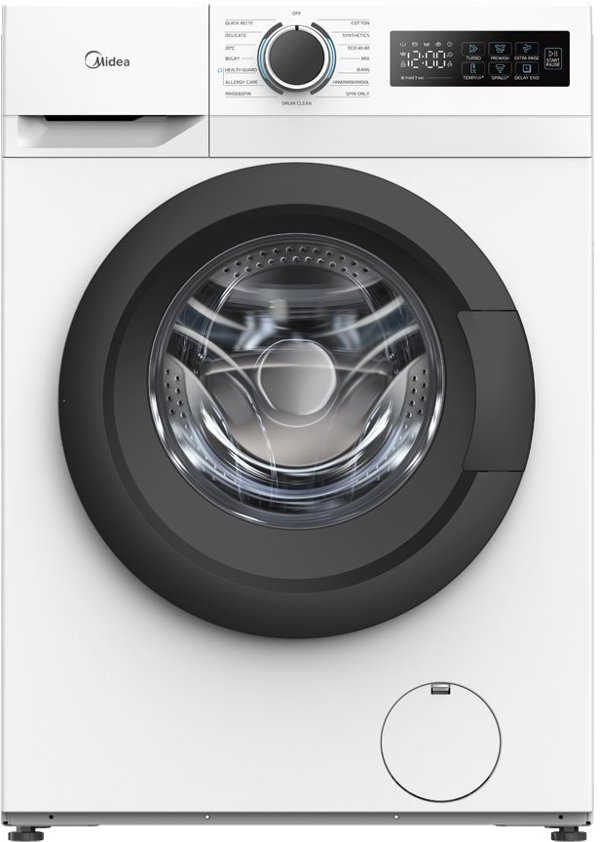 Midea Washing Machine | MF110W80BA10/W-HR | Energy efficiency class A | Front loading | Washing capacity 8 kg | 1400 RPM | Depth 48 cm | Width 60 cm | Display | LED | Steam function | White
