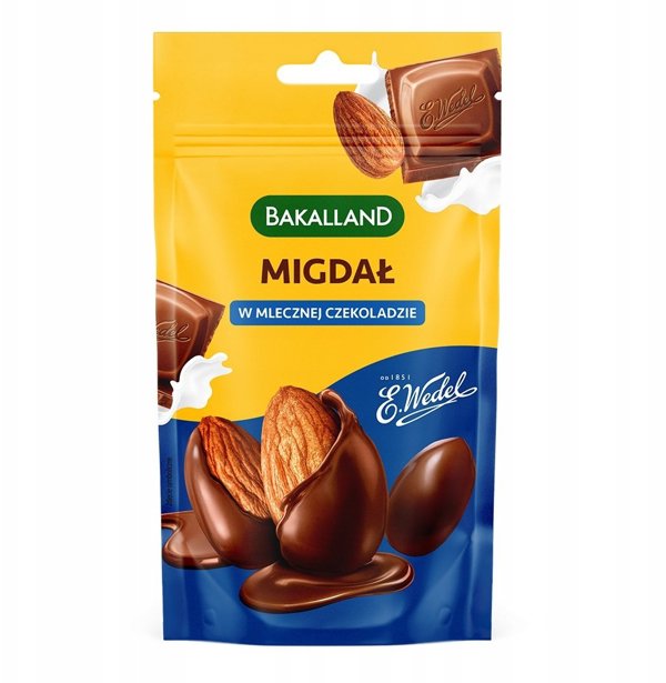 Αμύγδαλα σε γάλακτος σοκολάτα BAKALLAND 75g