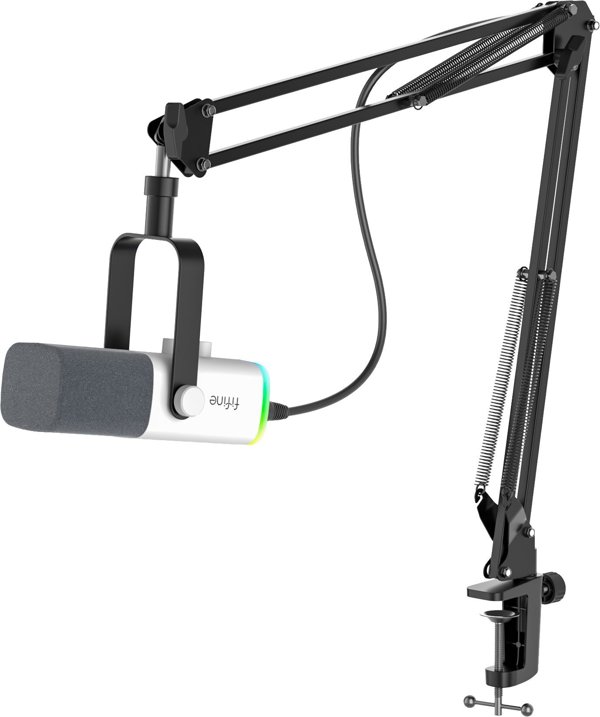Mikrofon dynamiczny studyjny Fifine AM8TW USB/XLR RGB ze statywem PnP