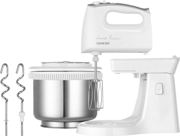 Sencor SHM 6206SS Μίξερ Χειρός με Περιστρεφόμενο Μπολ, 5 Ταχύτητες & Turbo, 300W