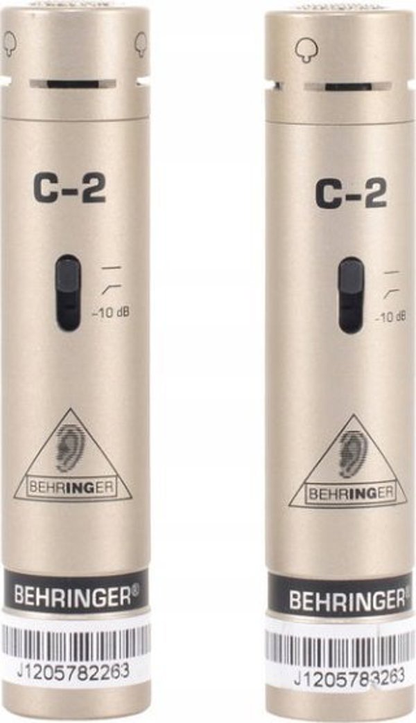 Behringer C-2 Στερεοφωνικό Σετ Μικρόφωνα Πυκνωτικά για Όργανα και Σκηνή (2 Τεμάχια)