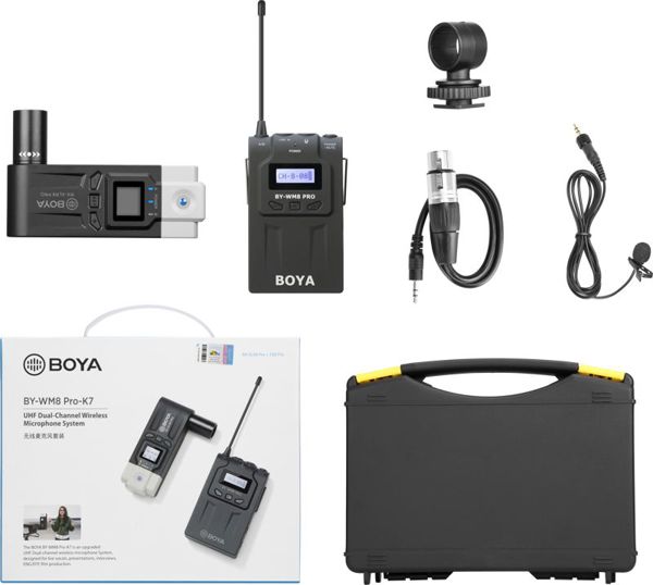 Mikrofon Boya BY-WM8 PRO-K7 UHF XLR 1 TX+1 RX