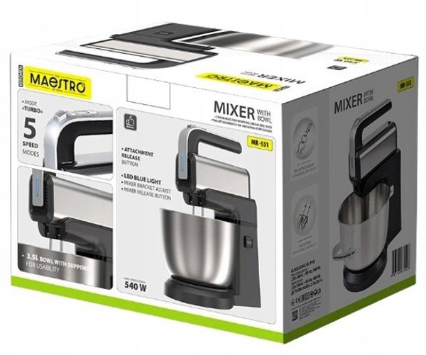 Μίξερ με κάδο 600W MR-551 MAESTRO