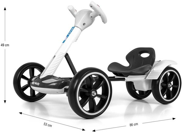 Milly Mally Gokart Bolt - Παιδικό Αυτοκίνητο με Μπαταρία - White