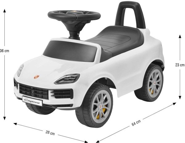 Milly Mally Παιδικό Αυτοκίνητο Περπατούρα Porsche Cayenne S White, Λευκό
