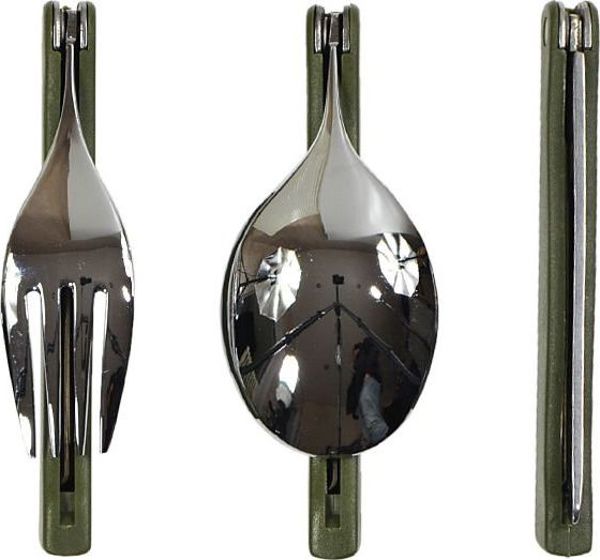 Mil-Tec Mil-Tec Niezbędnik Sztućce z Etui Olive uniwersalny