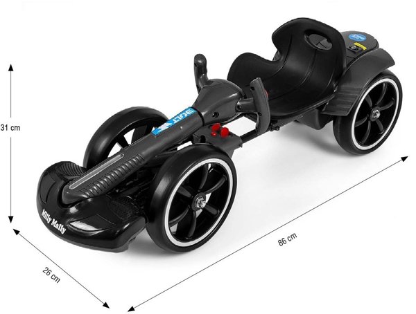 Milly Mally Milly Mally Pojazd na akumulator Gokart Bolt Black EDUKAMP