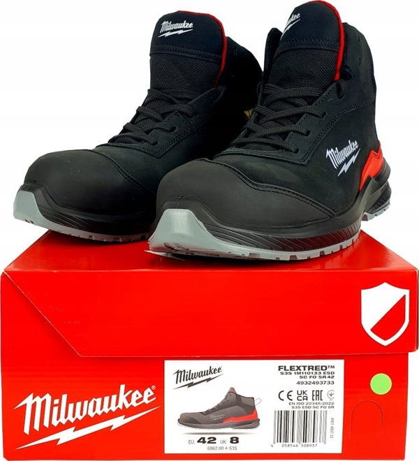 MILWAUKEE FLEXTRED SHOES 1M110133 SIZE 42 S3S ESD SC FO