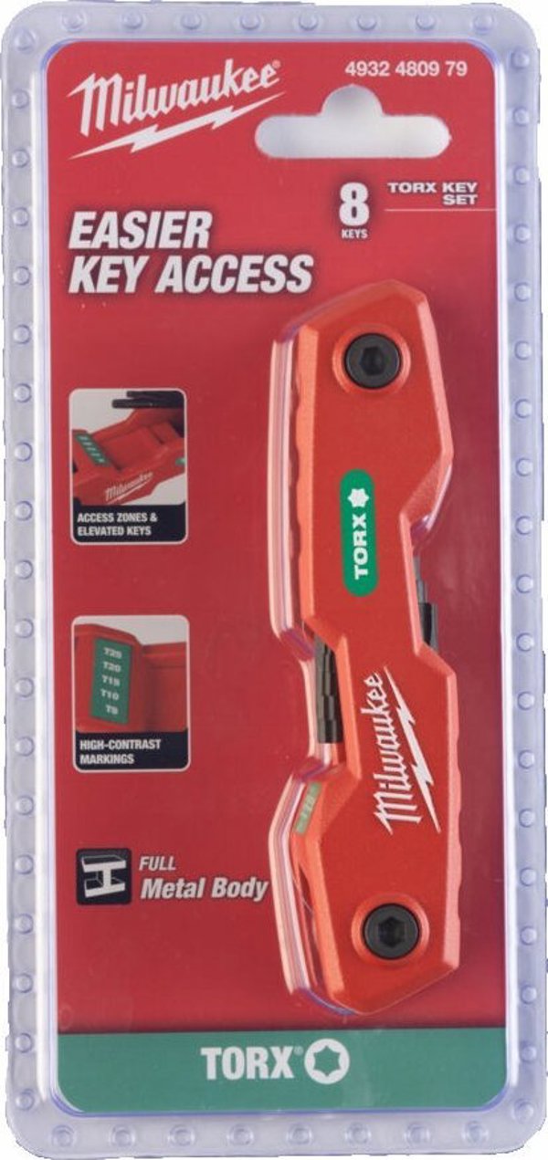 Milwaukee MILWAUKEE TORX WRENCH FOLDABLE SET 8 pcs.