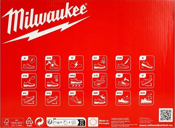 MILWAUKEE FLEXTRED SHOES 1L110133 SIZE 42 S3S ESD SC FO