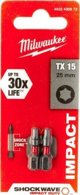 Milwaukee BIT TORX TX15 25MM 2 SZT.