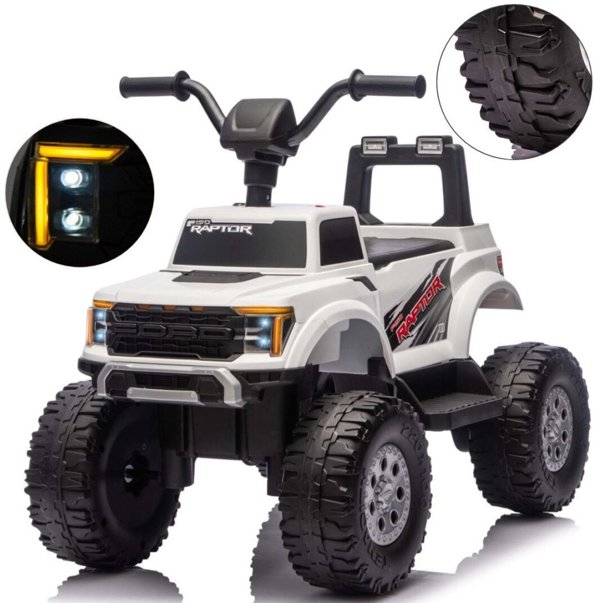 Milly Mally Ηλεκτροκίνητο Αυτοκίνητο Ford F-150 Raptor White 12V για Παιδιά