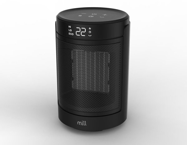 Mill FH1500BLACK | Ceramic fan heater | 1500 W | Suitable for rooms up to 22 m² | Black