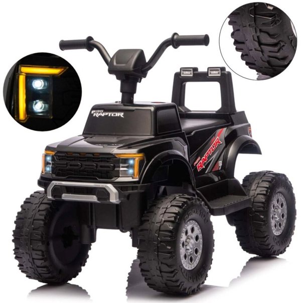Milly Mally Ηλεκτροκίνητο Αυτοκίνητο Ford F-150 Raptor Black, 12V